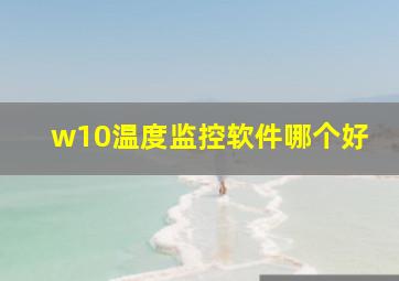 w10温度监控软件哪个好