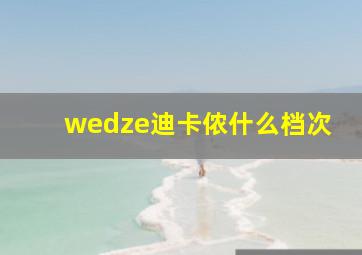 wedze迪卡侬什么档次