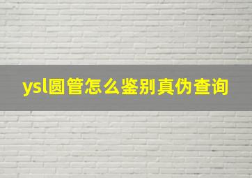 ysl圆管怎么鉴别真伪查询