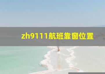 zh9111航班靠窗位置