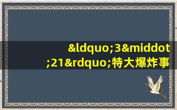 “3·21”特大爆炸事故