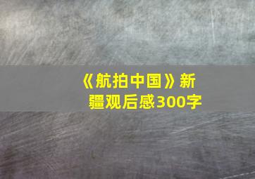 《航拍中国》新疆观后感300字