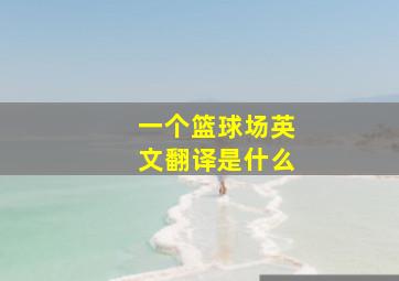 一个篮球场英文翻译是什么