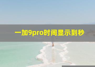 一加9pro时间显示到秒