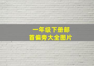 一年级下册部首偏旁大全图片