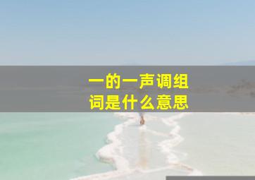 一的一声调组词是什么意思