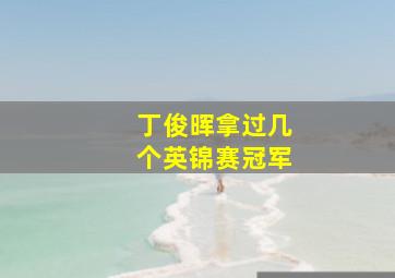 丁俊晖拿过几个英锦赛冠军