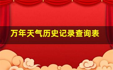 万年天气历史记录查询表