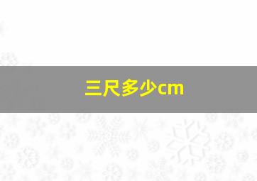 三尺多少cm