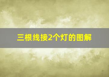 三根线接2个灯的图解