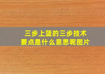 三步上篮的三步技术要点是什么意思呢图片