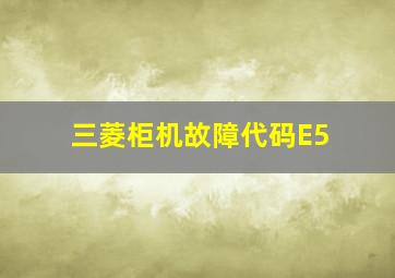 三菱柜机故障代码E5