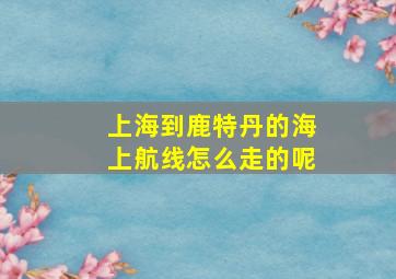 上海到鹿特丹的海上航线怎么走的呢