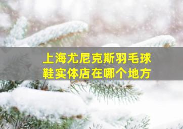 上海尤尼克斯羽毛球鞋实体店在哪个地方