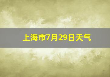 上海市7月29日天气