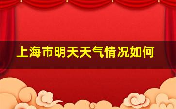 上海市明天天气情况如何