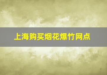 上海购买烟花爆竹网点