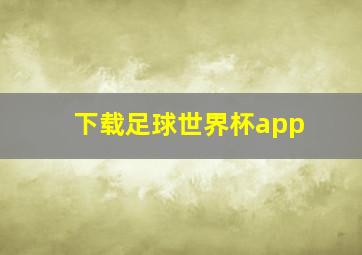 下载足球世界杯app