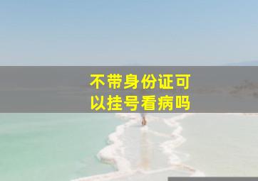 不带身份证可以挂号看病吗