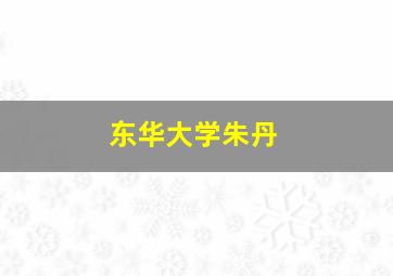 东华大学朱丹