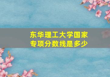 东华理工大学国家专项分数线是多少