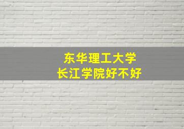 东华理工大学长江学院好不好