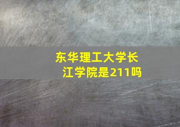 东华理工大学长江学院是211吗