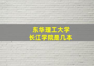 东华理工大学长江学院是几本