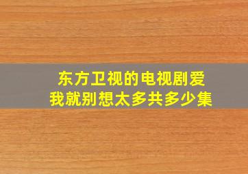 东方卫视的电视剧爱我就别想太多共多少集