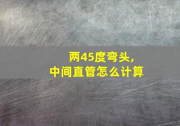 两45度弯头,中间直管怎么计算