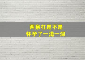 两条杠是不是怀孕了一浅一深