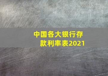 中国各大银行存款利率表2021