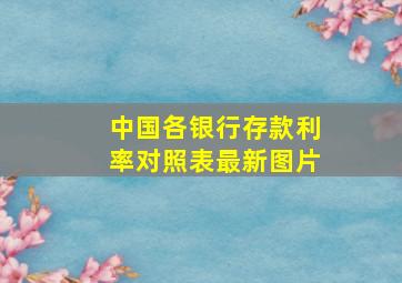 中国各银行存款利率对照表最新图片