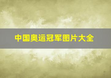 中国奥运冠军图片大全