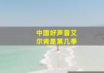 中国好声音艾尔肯是第几季