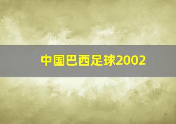 中国巴西足球2002