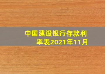 中国建设银行存款利率表2021年11月