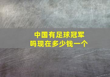 中国有足球冠军吗现在多少钱一个