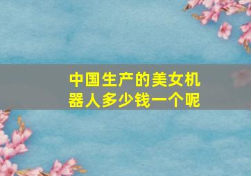 中国生产的美女机器人多少钱一个呢