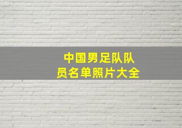 中国男足队队员名单照片大全