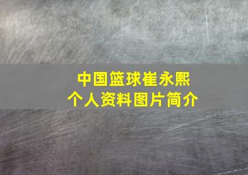 中国篮球崔永熙个人资料图片简介