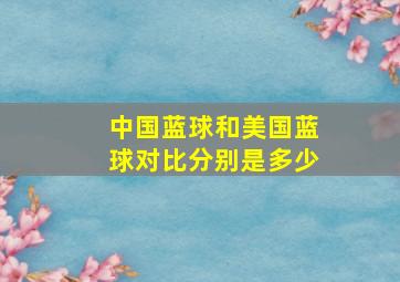 中国蓝球和美国蓝球对比分别是多少