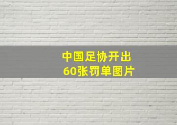 中国足协开出60张罚单图片