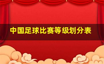 中国足球比赛等级划分表