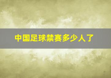 中国足球禁赛多少人了