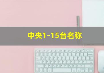 中央1-15台名称