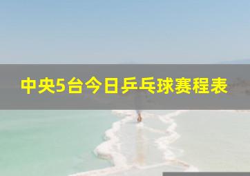 中央5台今日乒乓球赛程表