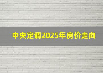 中央定调2025年房价走向