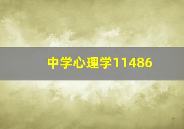 中学心理学11486