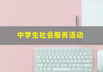 中学生社会服务活动